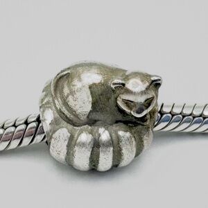 Pandora Cozy Cat on Bed Sterling Silver Charm